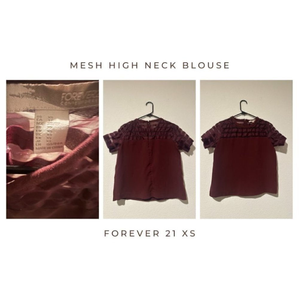 Forever 21 Mesh High Neck Blouse​​